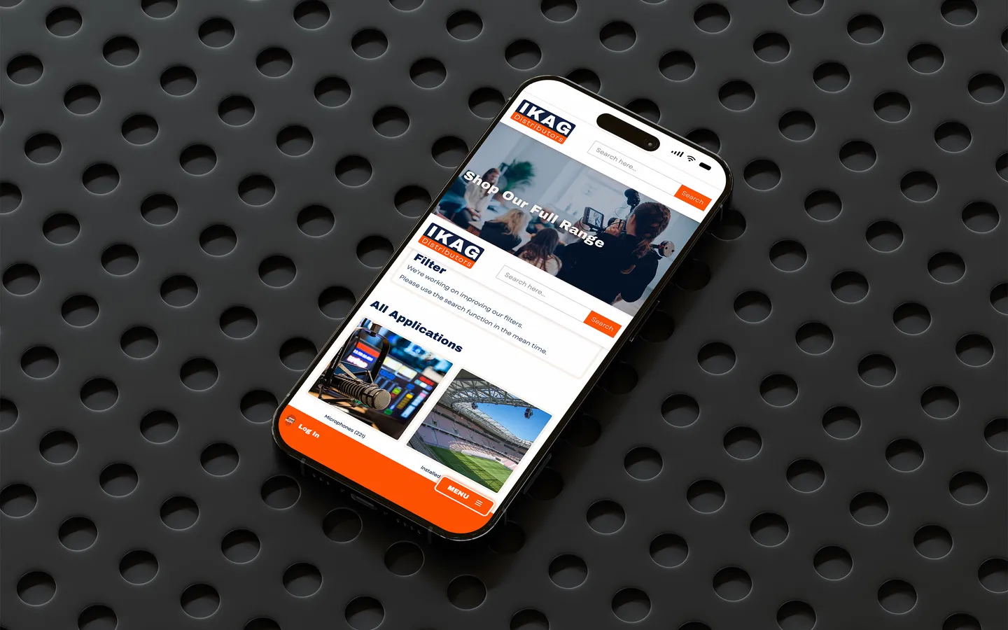 The IKAG Distributors store on a phone