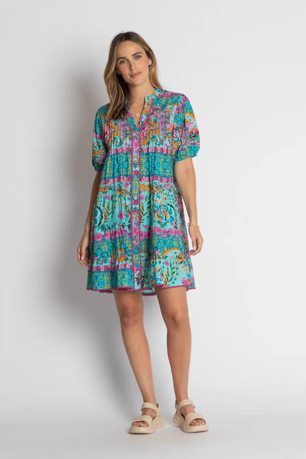 A Lula Life Ratana dress in lagoon